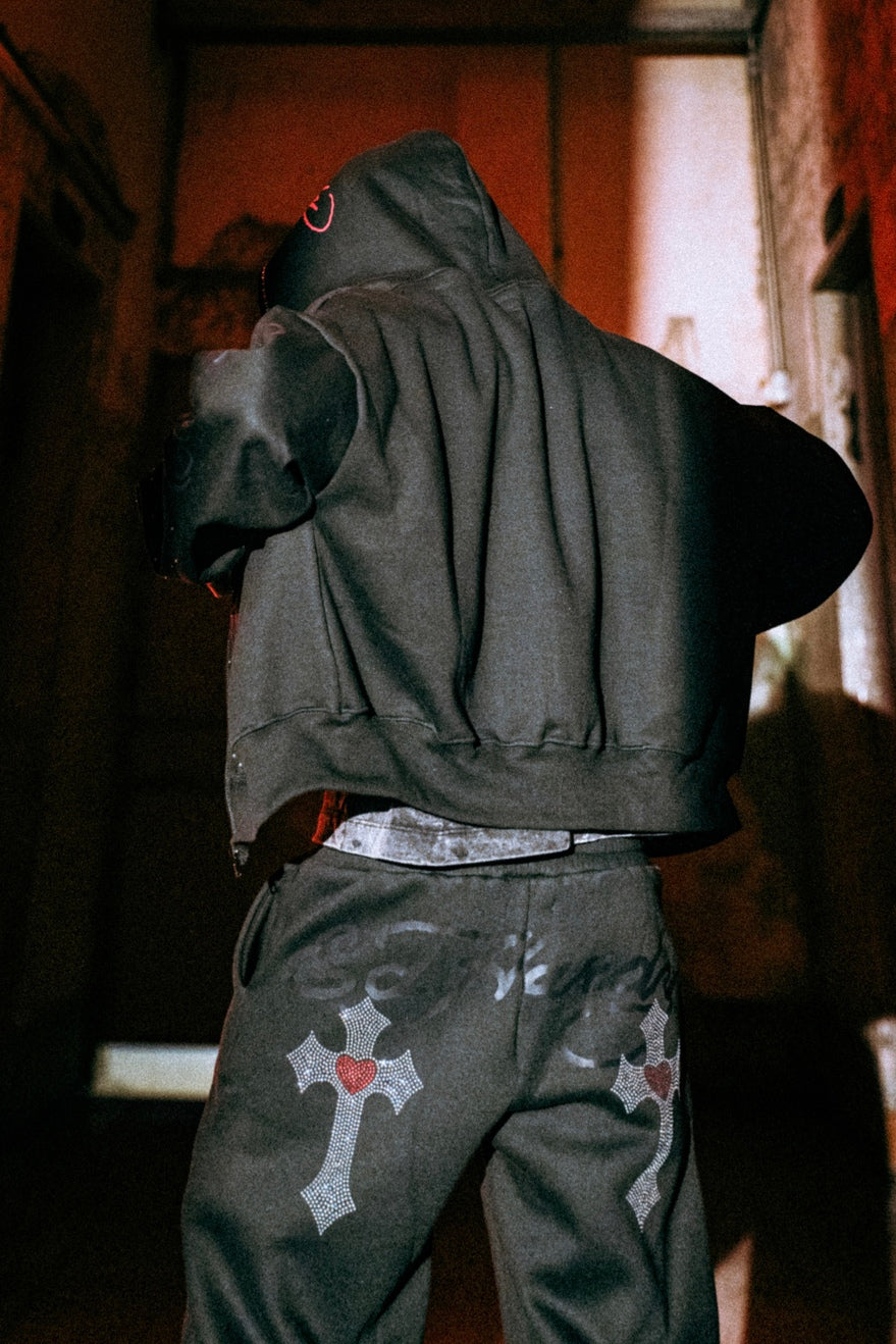 Ed Hardy x Matuê "Cruz" Calça Moletom Preta